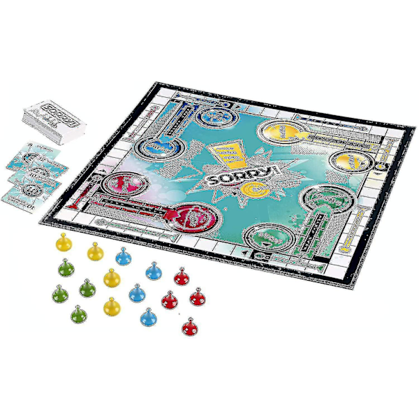 Hasbro Gaming Sorry! Parker Brothers Perhepeli 2-4 pelaajalle, 6 vuotta ja sitä vanhemmille, aikuisille, teineille ja lapsille