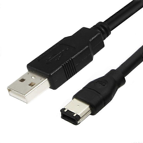 Typ A JUNSUNMAY 1,8m Firewire IEEE 1394 6-pin hane till USB 2.0 hane adapterkabel