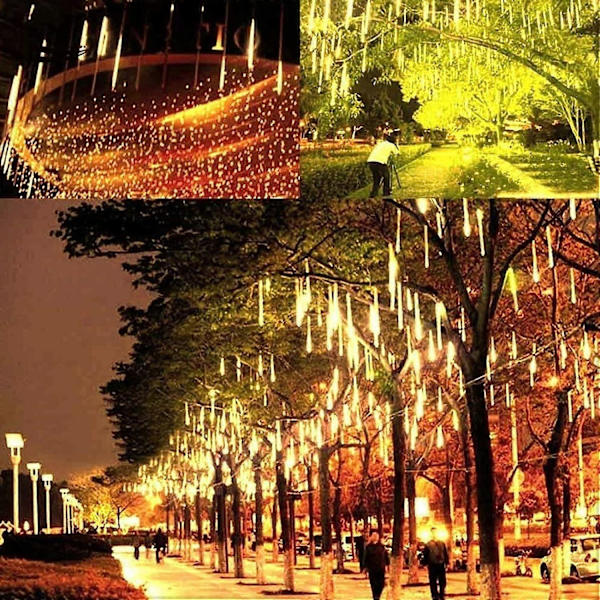 Meteorivalosaukot Meteori-Haltijakynttilät, LED-Jääpuikkovalot Vedenpitävä Valo Sade Meteori Suihku Puutarhaan/Hääjuhlaan/Juhlat/Jouluun