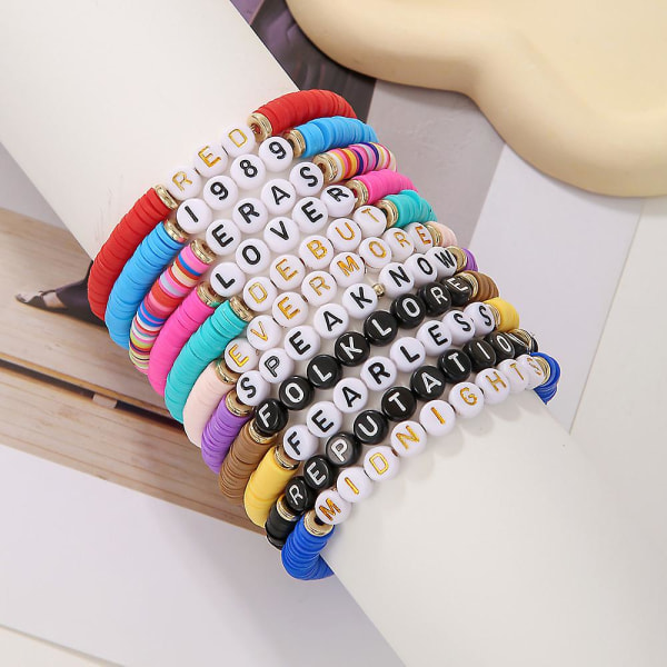 Taylor Swift-inspirerat armband för kvinnor, kläder, smycken, musikälskare, fanpresenter, Swiftie-vänskapsarmband