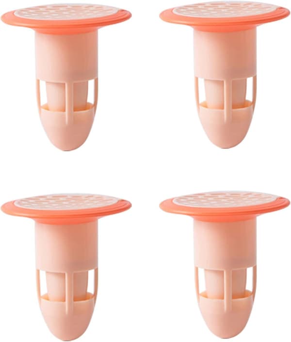 4-pack duschgolvavloppspropp luktfri hotell kök badrum (rosa)
