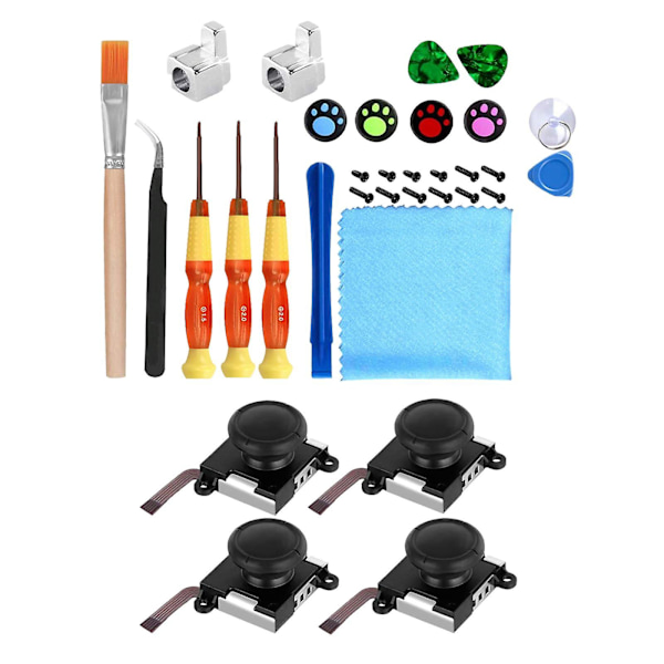 33 osaa Joystick-korvaus 3D Analog Joystick -peukalosauvat Switch Lite Joy Con 3D -ohjaimen korjaussetti