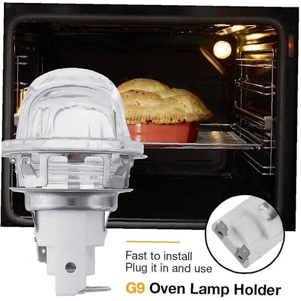 1 stk Halogenpærer 110v / 220v G9 Ovnlampebase Højtemperaturbestandig Ovnlampeholder