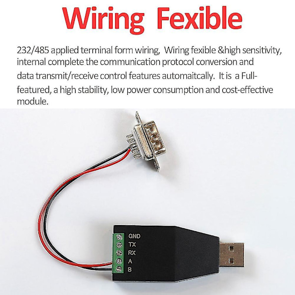 USB-RS232 RS485 USB-sarjaviestimoduuli Teollinen luokka USB-232/485 signaalimuunnin