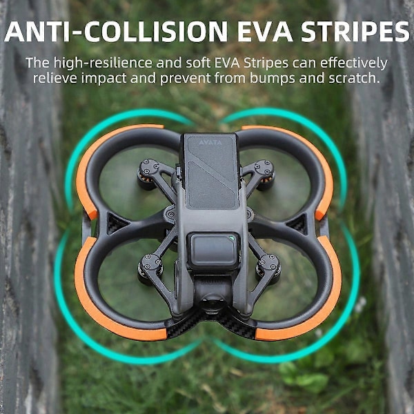 SUNNYLIFE AT-KC572 Propelbeskyttelsessæt til DJI Avata Drone Kulfiber+EVA Stødfangerstrimmel Sæt