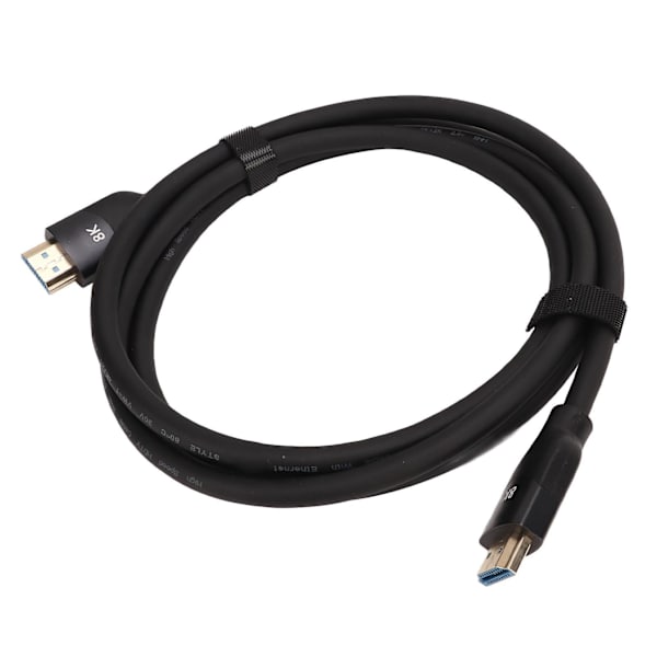 3m Højhastigheds Sort HDMI 2.1 Display Kabel til Skærm, TV, PC og Laptop - Understøtter 4K 2160P og 8K Video, Holdbar PVC-Ledning