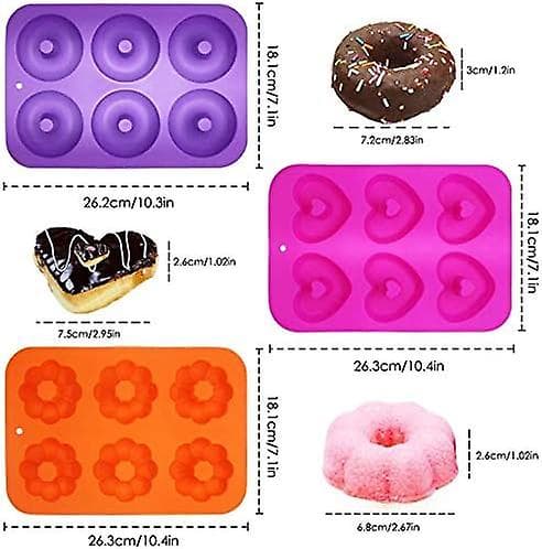Silikone Donutforme - Silikoneforme til Bagværk, til Kager, Kiks, Bagels, Muffins