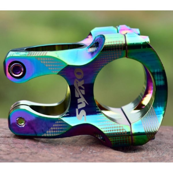 31,8 mm styrstam 35 mm cykelstyrstam Wake Mountain Bike styrstam kort styrstam för de flesta cyklar, racercyklar, lila