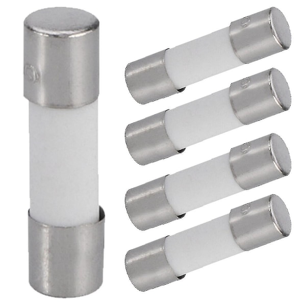 5 stk 6,3A 250V Sikring 250V 6,3A Sikring 250V 6,3A Keramisk Sikring 6,3A Sikring Keramisk Sikring