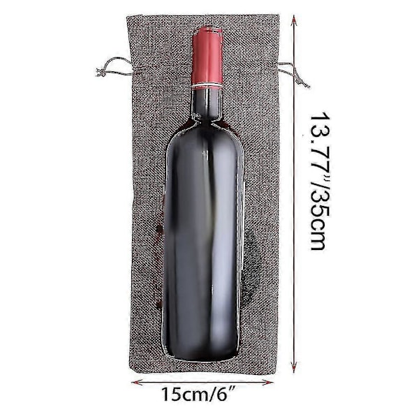 1 til 10 Burlap Vinposer Blind Vinsmagning, Vinposer Bryllup Bordnumre, Vinsmagning Tasker, Fest