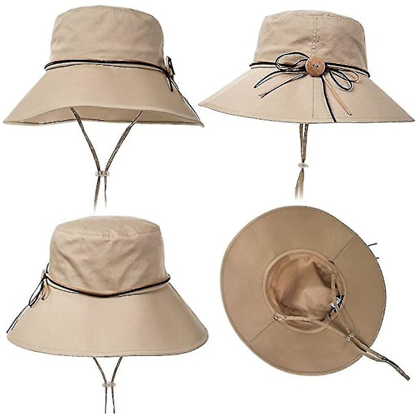 Vikbar Sommarhatt Bredbrättad Dam Solhatt Upf 50 Med Nackskydd