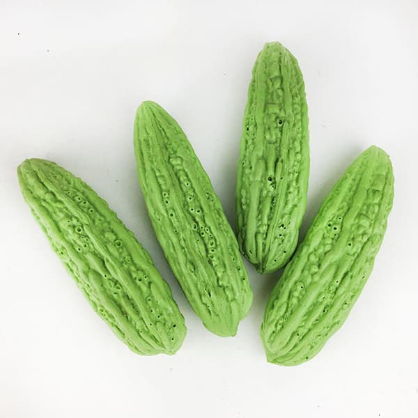 Simulerad Bitter Melon Realistisk Grönsak för Fruktbutiker Trädgårdsfester