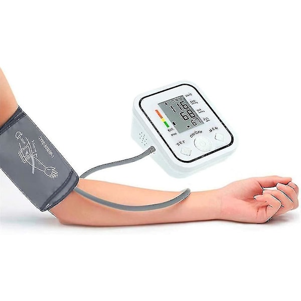 Blodtryksmåler Manschet Udskiftning, Elektrisk Sphygmomanometer Manschet, Overarm Manschet Blodtryksapparat Tilbehør 22-32cm (Sølvgrå)