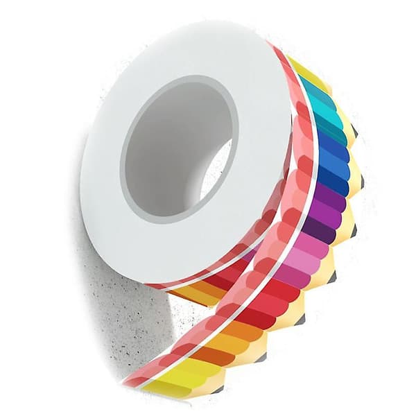Bulletin Borders Stickers, Blyantsgrænse Trim, 65,6Ft Tilbage-Til-Skole Dekoration Grænser til Sort B
