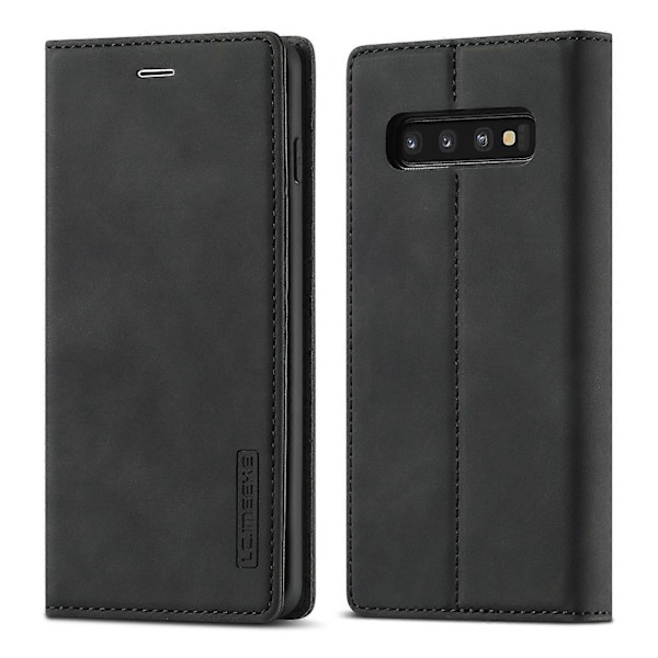 Til Samsung Galaxy S10 LC.IMEEKE Stærk Magnetisme Ultratynd Horisontal Flip Stødsikker Mat TPU + PU Læder Etui med Holder & Kortlommer & Pung