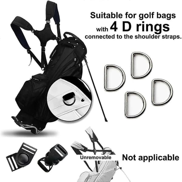 Bærbar Justerbar Golfbag Skulderstropp Erstatning - Komfortabel Golfbære Stropp for Golfbager