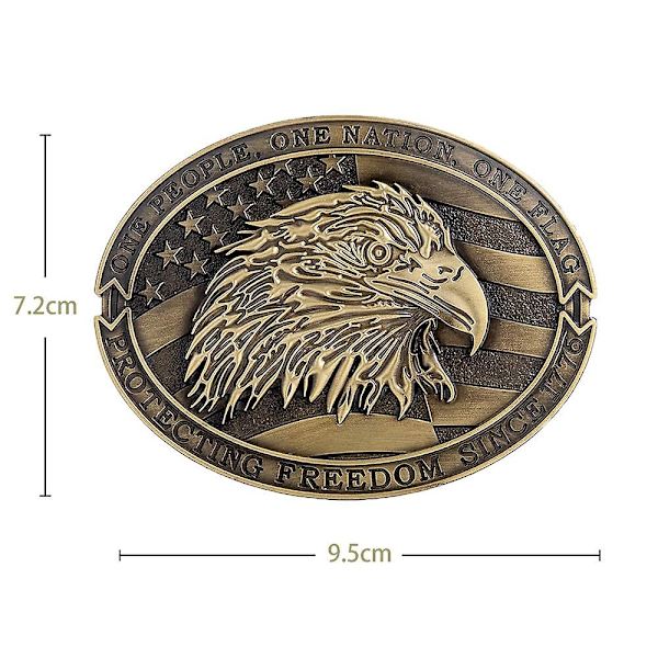 Retro keltisk knude bæltespænde mænds simpelt denim bæltespænde amerikansk flag ørn zinklegering