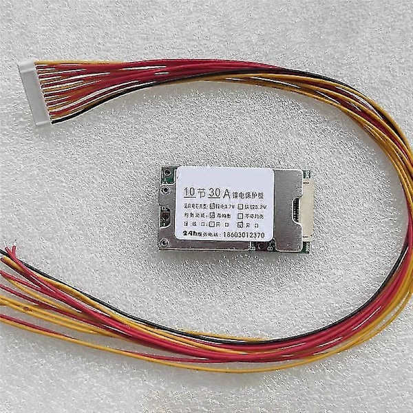 10S 36V 30A Batteriskyddskort - Cellskydd BMS PCB-kort