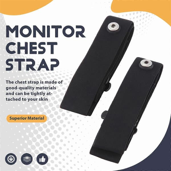 2 stk. elastiske bryststropper for hjertefrekvens for Geonaute Wahoo Garmin Magene Bryton Coospo hjertefrekvens