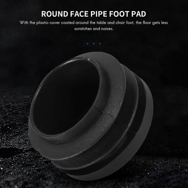 Svarte Plast 35mm Dia Blindplugger Runde Rørinnlegg 5 stk