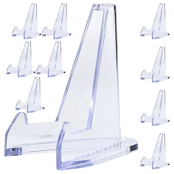 10 st kortställ transparent bildskärm display akryl show rack platta display multi-use telefonställ