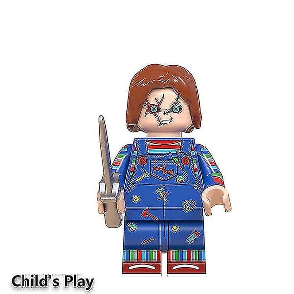 Halloween Horror Series Mini Figurer Scream Chuky Figurer Block Leksaker
