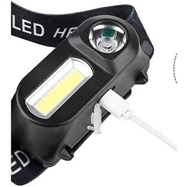 USB-ladinghode Multifunksjonelt Sidelys COB Hodelykt Nattfiske Lys Sensor Hodelykter Oppgradering Induksjon