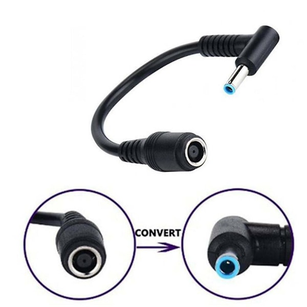 7,4 mm till 4,5 mm DC Strömladdare Konverter Adapter Kabel För HP Dell