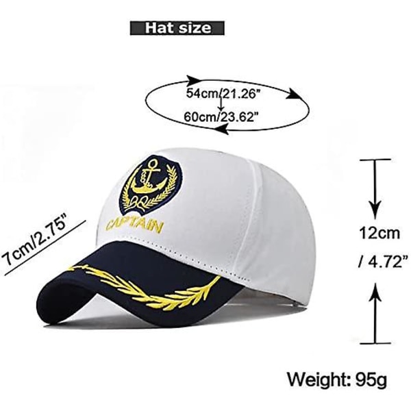 Kapteenin Hat Baseball-lippikset Merellinen Merimies Laivaston Hatut, Säädettävät Kapteenin Veneily Baseball-lippikset