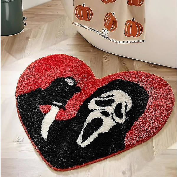 Halloween Sklisikker Hjerteformet Skummel Gulvmatte