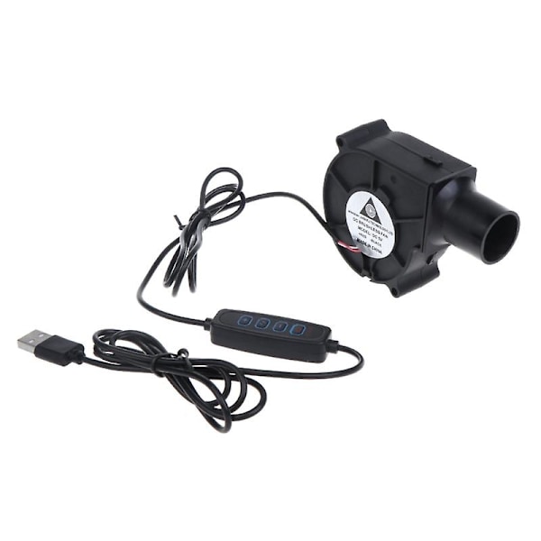 USB 5V Blæser med Hastighedsregulator 2500rpm Turbo Blæser til BBQ Madlavning