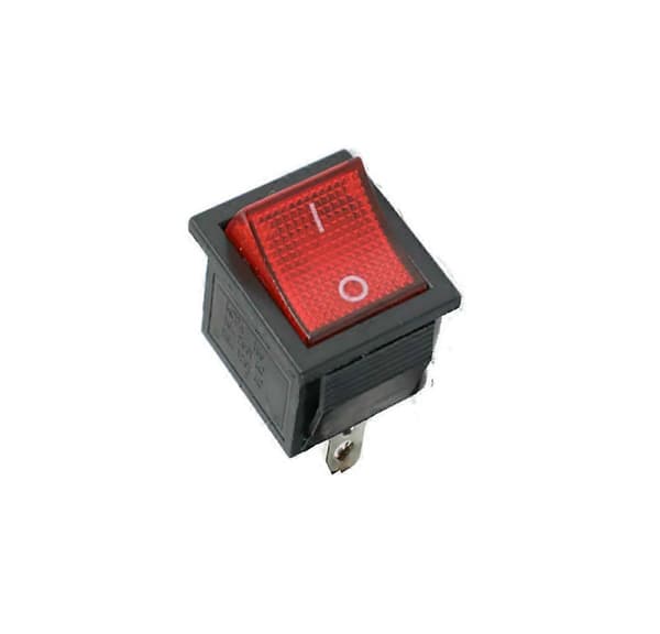 4-polig ON/OFF vippströmbrytare, rött ljus (2-pack)