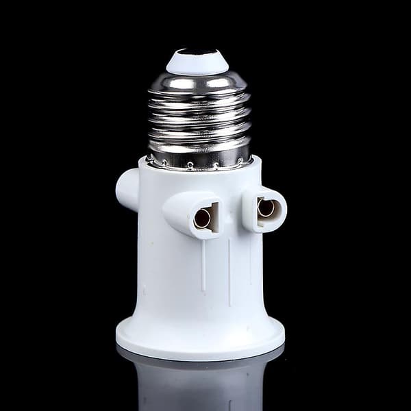 AC100-240V E27 Pære Adapter Lampeholder Base Sokkel Konvertering Med EU Stik