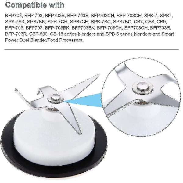 Til KitchenAid 4-bladet Blenderblad og Blenderkoblingsnøgle
