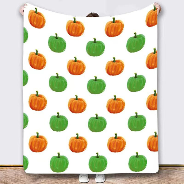 Halloween-peitto - Pehmeä Halloween-peitto - Mukava Flanelli Harmaa Halloween-koriste Juhliin, Sovalle, Sängylle, Olohuoneeseen 50\"x60\" Tyyli 47
