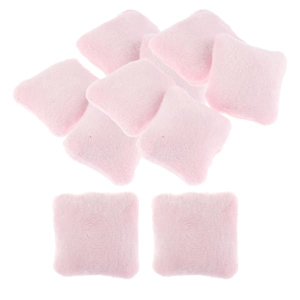5x10x Bløde Pude Puder Til Sofa Dukkehuse Miniature Møbler 4x4cm Pink