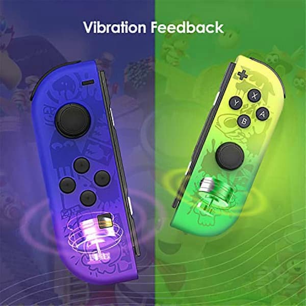 Handkontroll för Nintendo Switch, Trådlös Kontroller med Dubbel Vibration, Väckning/Skärmdump/Rörelse Kontroll