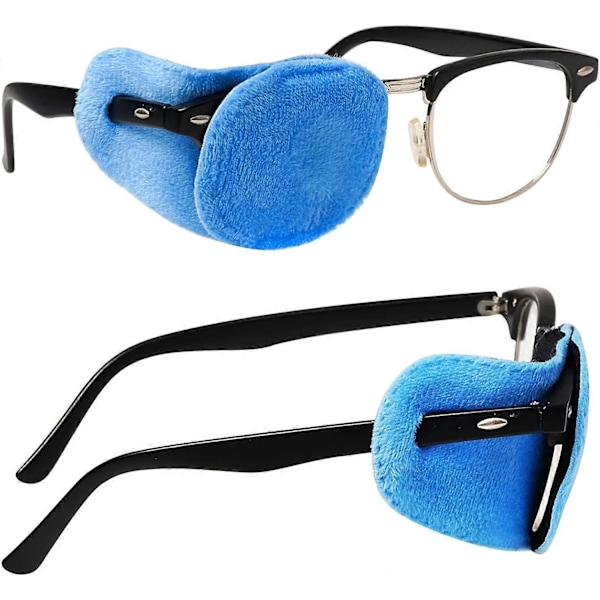 12-pack Ögonlappar för Barn Flickor Pojkar, Mjuk Sammetsögonlapp för Glasögon, Lapp för Lazy Eye
