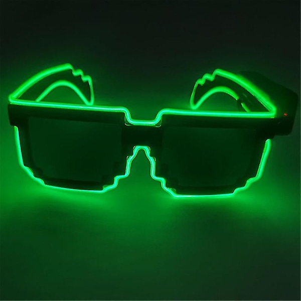 LED Visirbriller 10 Farger Futuristiske Briller Lysende Briller Honningkakestruktur Lysende Briller For Voksne