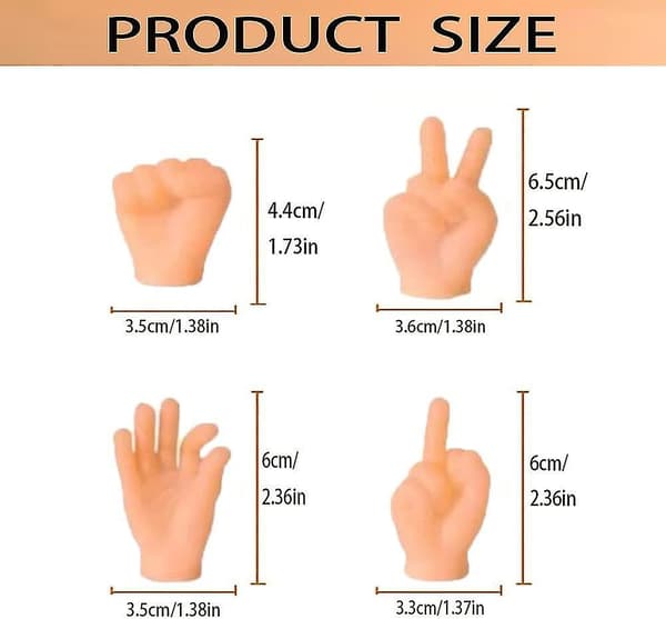 16 Pack Tiny Hands Miniatyr Fingerdockor Hand, Festpresenter, Pedagogiska, Leksaker, Blandad Stil