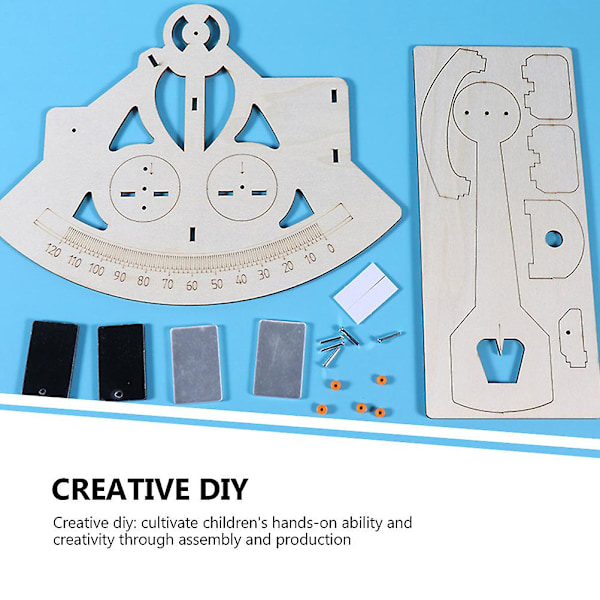 1 Set DIY Nautisk Mätinstrument Kit Marin Sjöman Sextant DIY Nautiska Kit Utbildningsleksak