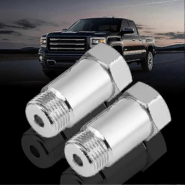 2 stk. 45 mm M18*1,5 Check Engine Light Eliminator Adapter O2 Ilt Sensor Forlænger Spacer Sølv s202412121140