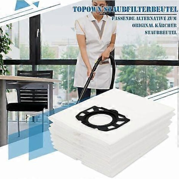 PB 10 stk. støvsugerpose karcher støvsugerpose WD4 WD5 WD6 WD4 Premium WD5 Premium karcher pose MV4, MV5 og MV6 Støvfilterposer til Karcher