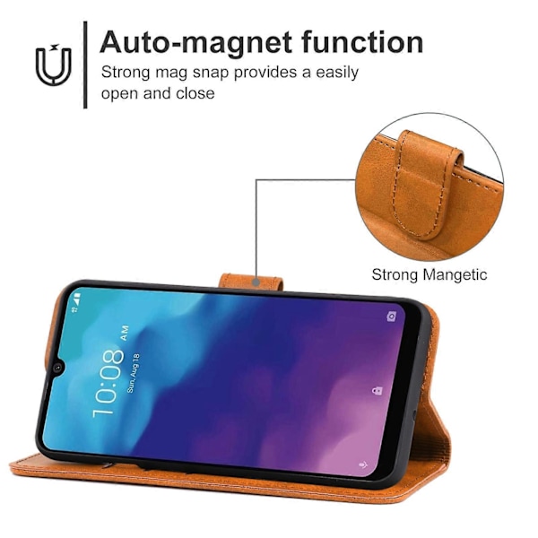 Læder telefoncover til ZTE A7 2020