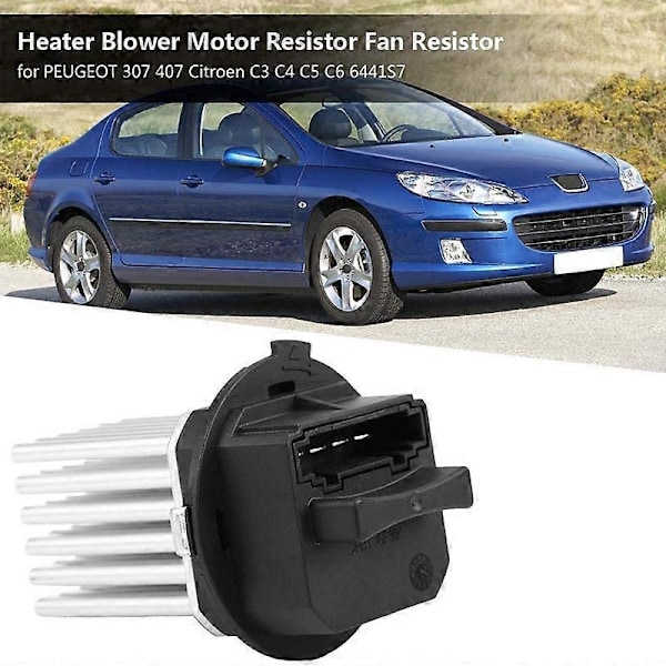Blæsermotor Modstand, 6441.S7 Varmeblæsermotor Modstand Blæser Modstand Passer til 307 407 C3 C4 C5 6