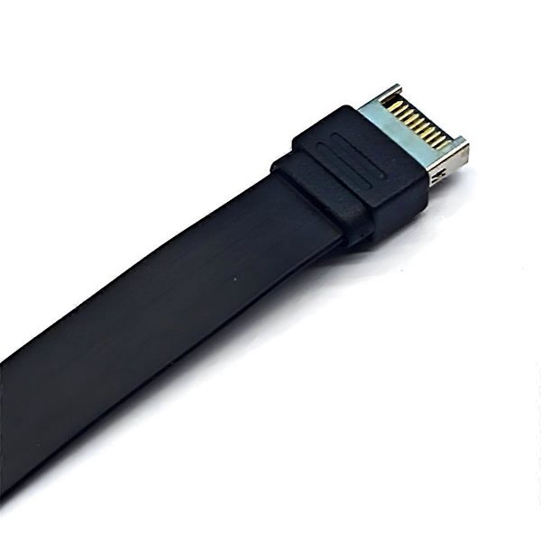 Kontakter USB 3.2 Frontpanel Förlängningskabel, GEN2x2 Baffelkabel TYP-E till Chassi Typ-C Front C
