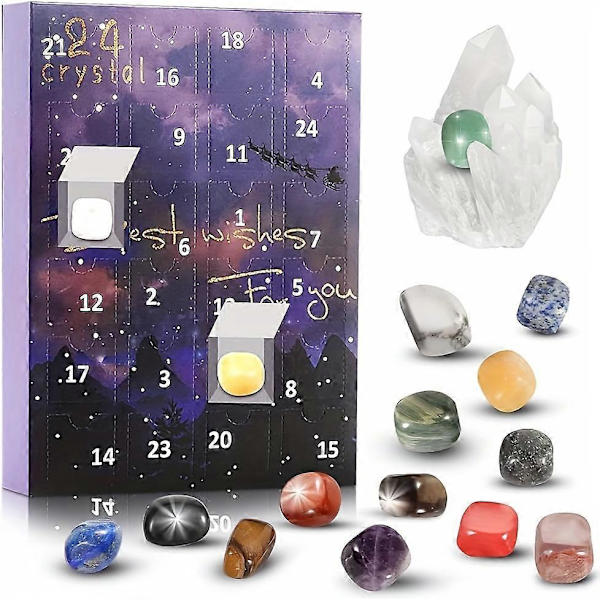Haiweisi 1 stk Julemineral Blind Box Julekalender 24 Blind Box Julegave Festgave Feriegave Velegnet Til Børn Fødselsdag