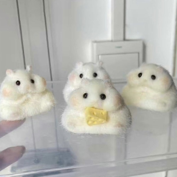 Handgjord Taba Squishy Liten Hamster Silikonklämtoy för Stressavlastning Söt Hamster Leksakspresenter