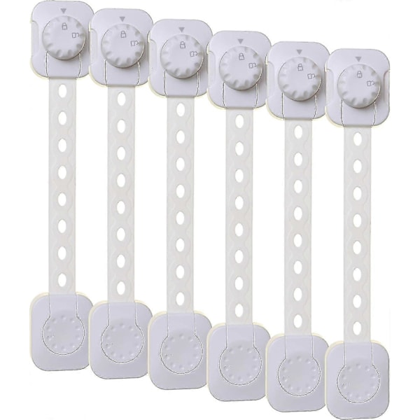 Twist \"N Lock Multifunktionell Spärr - Barnsäkerhetslås - Vit - 6-pack - Modell G1435