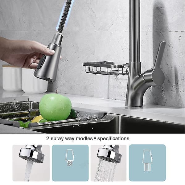 Kök Kran Sprayer Munstycke Pull Out Dusch Spray Huvud G1/2 Kran Tillbehör